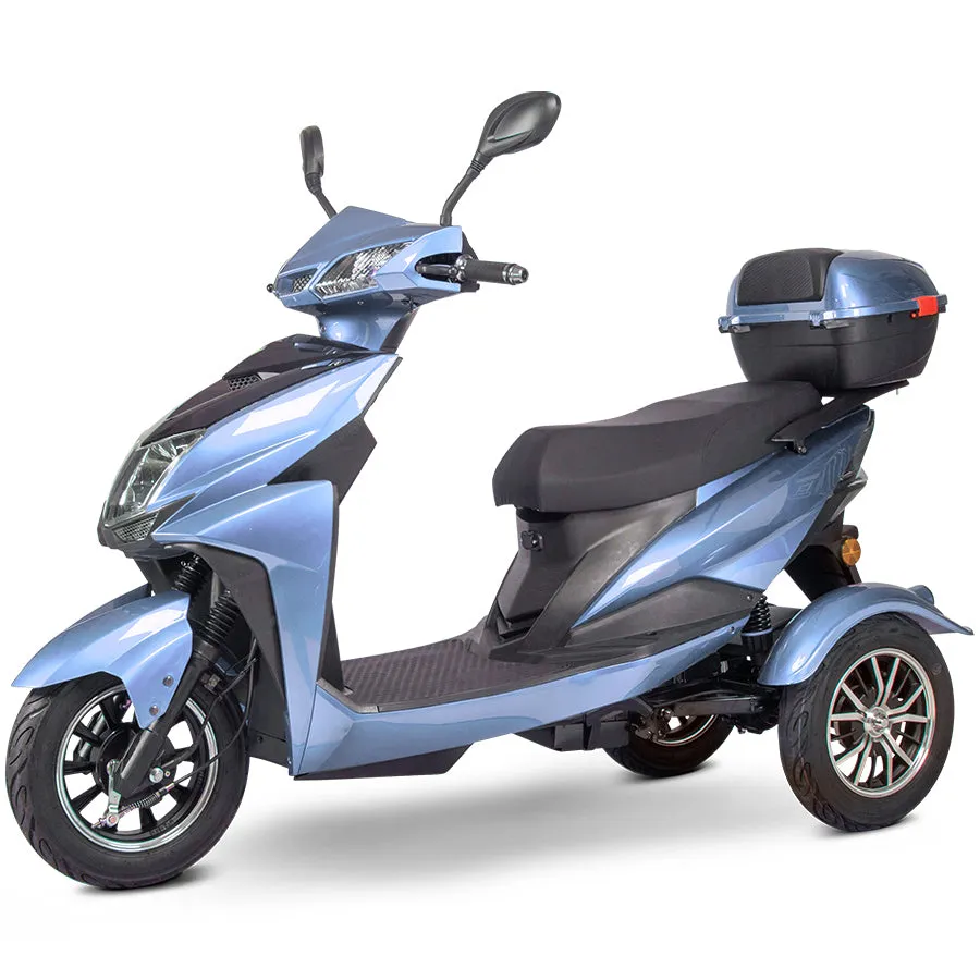 E-Wheels EW-10 Euro Style - 3-Wheel Moped Electric Mobility Scooter - Top Speed 15mph - 500W