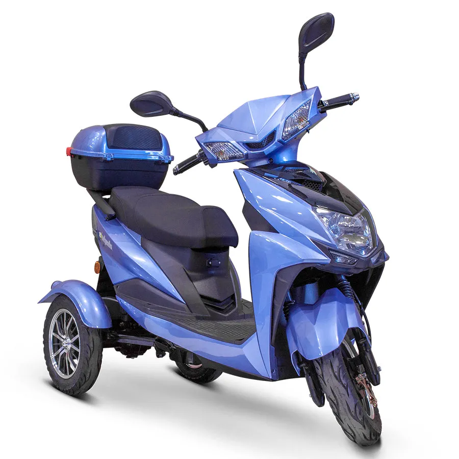 E-Wheels EW-10 Euro Style - 3-Wheel Moped Electric Mobility Scooter - Top Speed 15mph - 500W