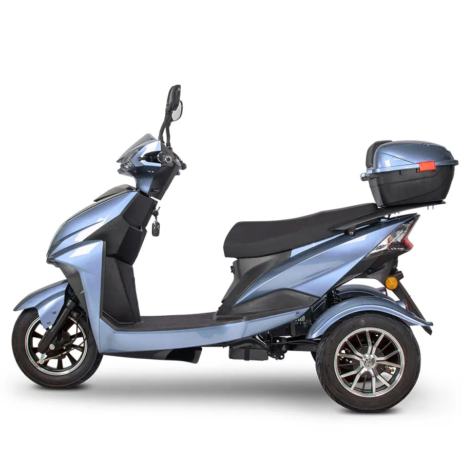E-Wheels EW-10 Euro Style - 3-Wheel Moped Electric Mobility Scooter - Top Speed 15mph - 500W