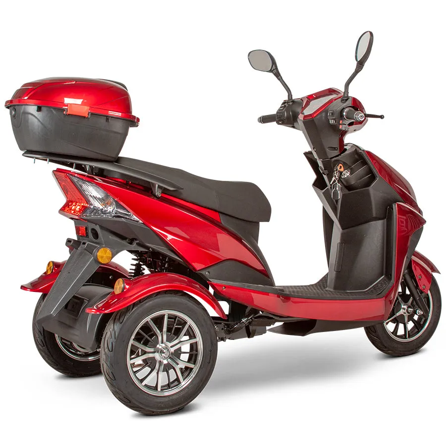 E-Wheels EW-10 Euro Style - 3-Wheel Moped Electric Mobility Scooter - Top Speed 15mph - 500W