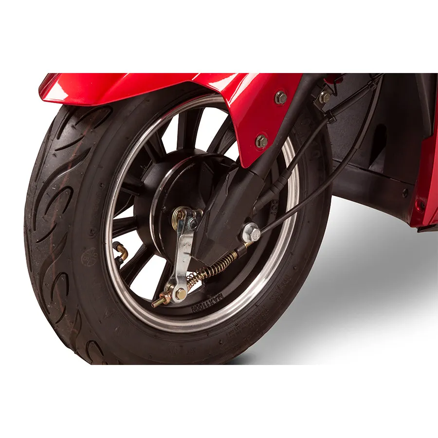 E-Wheels EW-10 Euro Style - 3-Wheel Moped Electric Mobility Scooter - Top Speed 15mph - 500W