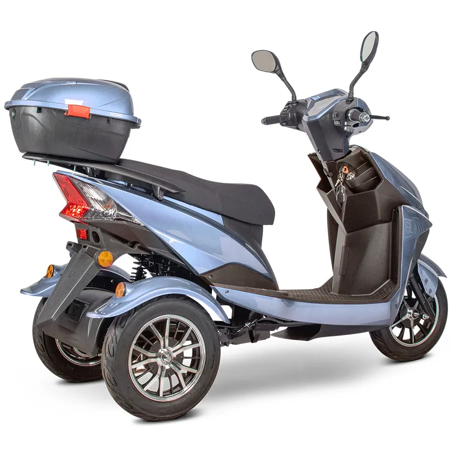 E-Wheels EW-10 Euro Style - 3-Wheel Moped Electric Mobility Scooter - Top Speed 15mph - 500W