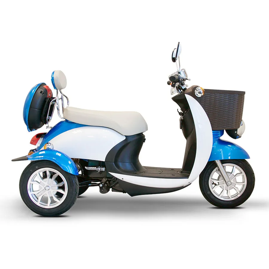 E-Wheels EW-11 Sport Euro Style - 3-Wheel Moped Electric Mobility Scooter - Top Speed 12mph - 500W