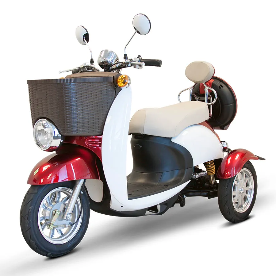 E-Wheels EW-11 Sport Euro Style - 3-Wheel Moped Electric Mobility Scooter - Top Speed 12mph - 500W