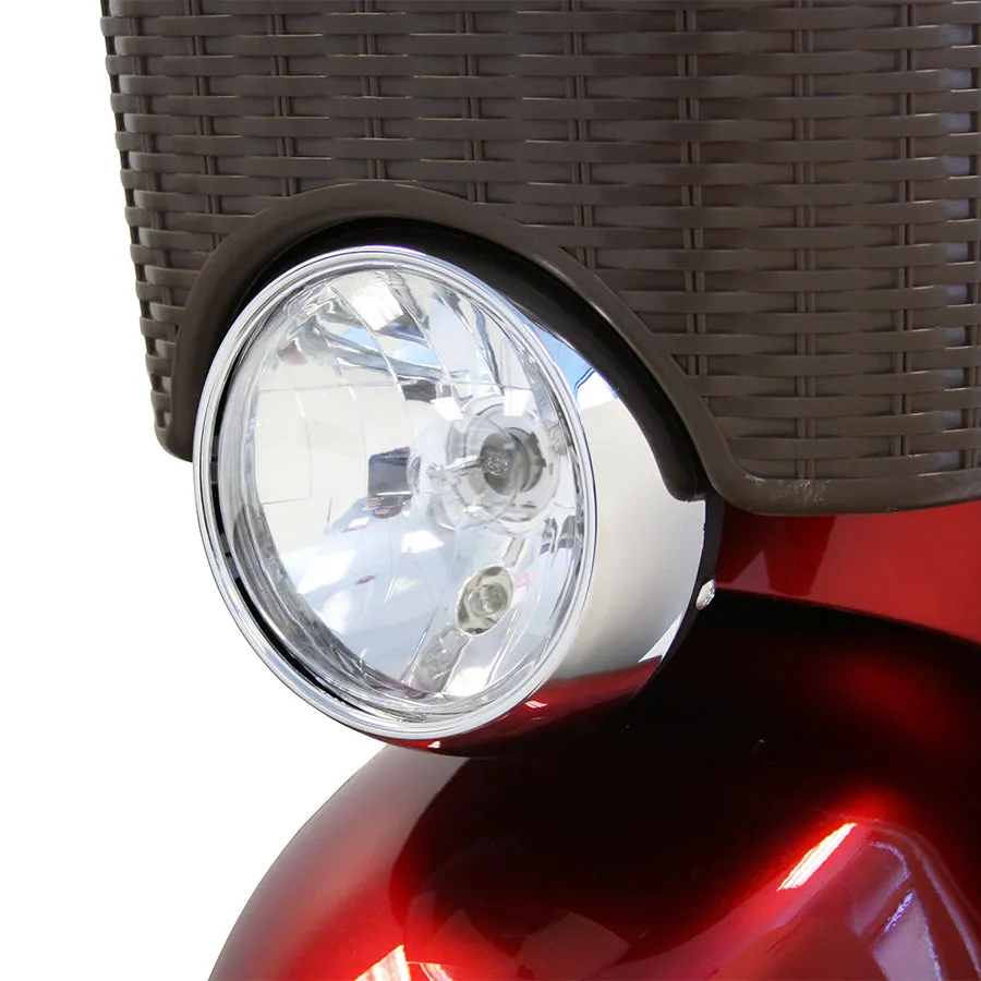 E-Wheels EW-11 Sport Euro Style - 3-Wheel Moped Electric Mobility Scooter - Top Speed 12mph - 500W