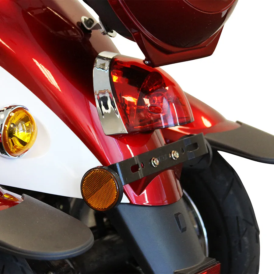 E-Wheels EW-11 Sport Euro Style - 3-Wheel Moped Electric Mobility Scooter - Top Speed 12mph - 500W