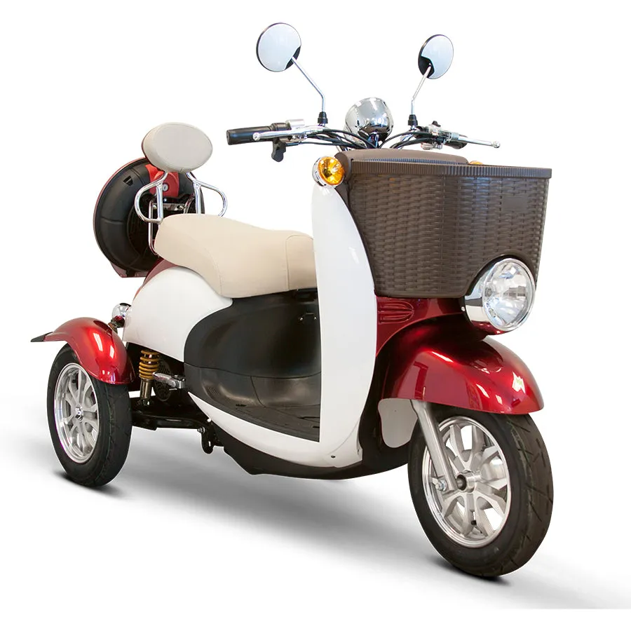 E-Wheels EW-11 Sport Euro Style - 3-Wheel Moped Electric Mobility Scooter - Top Speed 12mph - 500W