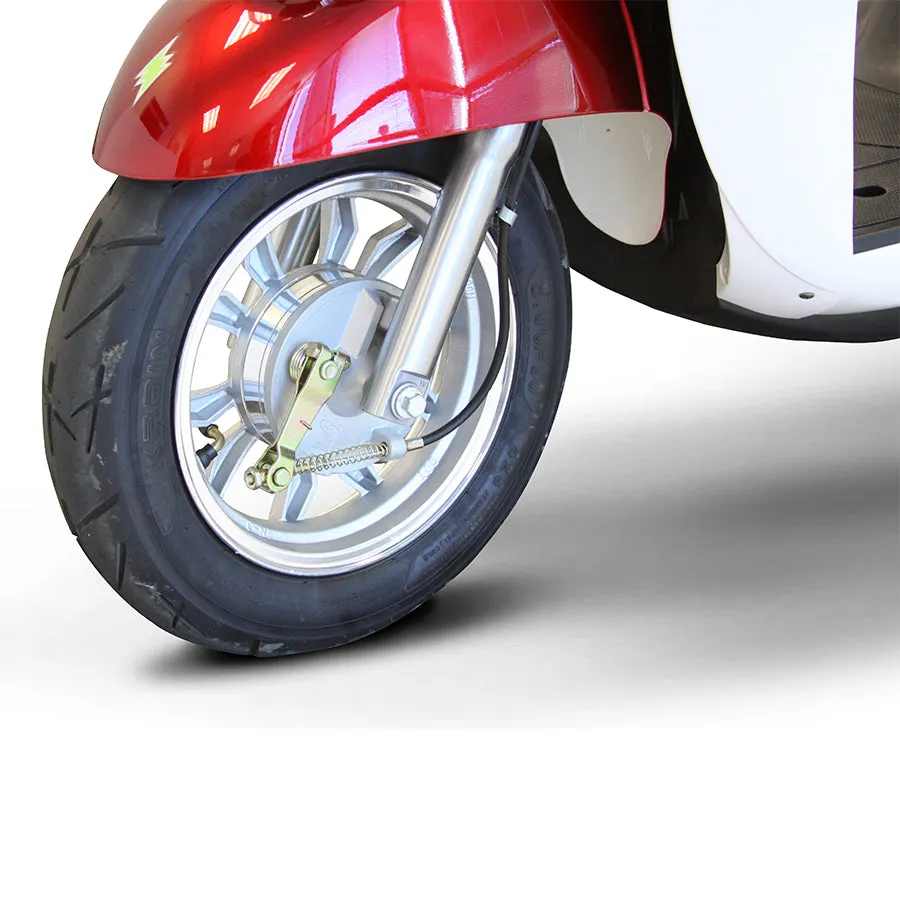 E-Wheels EW-11 Sport Euro Style - 3-Wheel Moped Electric Mobility Scooter - Top Speed 12mph - 500W
