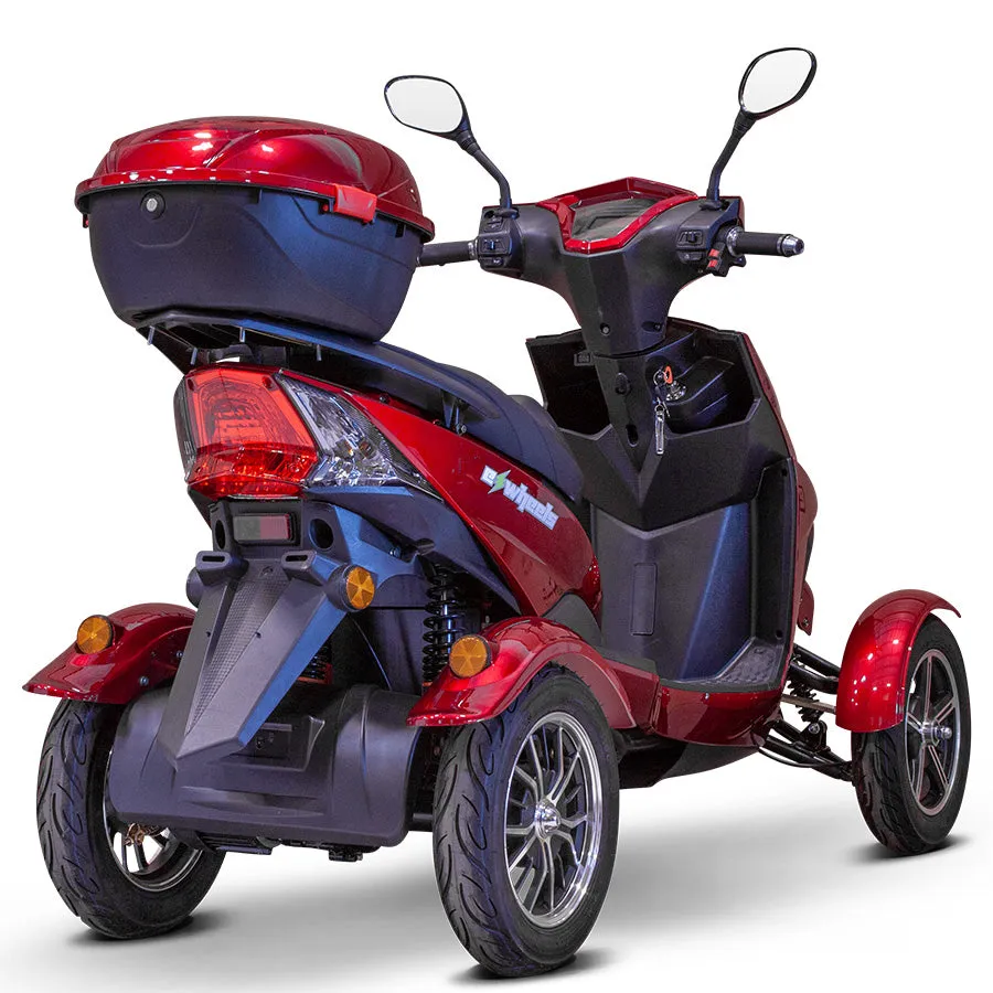 E-Wheels EW-14 Euro Style - 4-Wheel Moped Electric Mobility Scooter - Top Speed 15mph - 500W