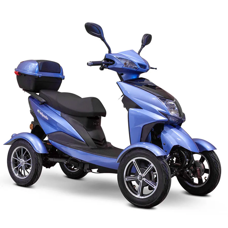 E-Wheels EW-14 Euro Style - 4-Wheel Moped Electric Mobility Scooter - Top Speed 15mph - 500W