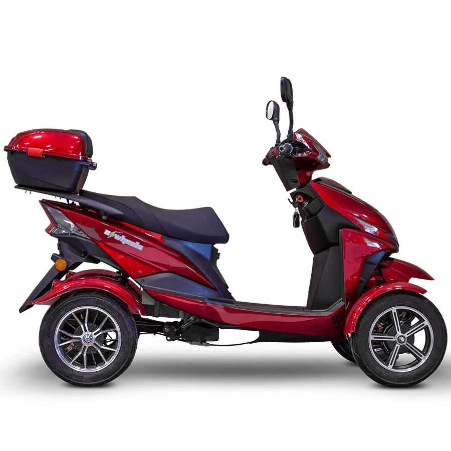 E-Wheels EW-14 Euro Style - 4-Wheel Moped Electric Mobility Scooter - Top Speed 15mph - 500W