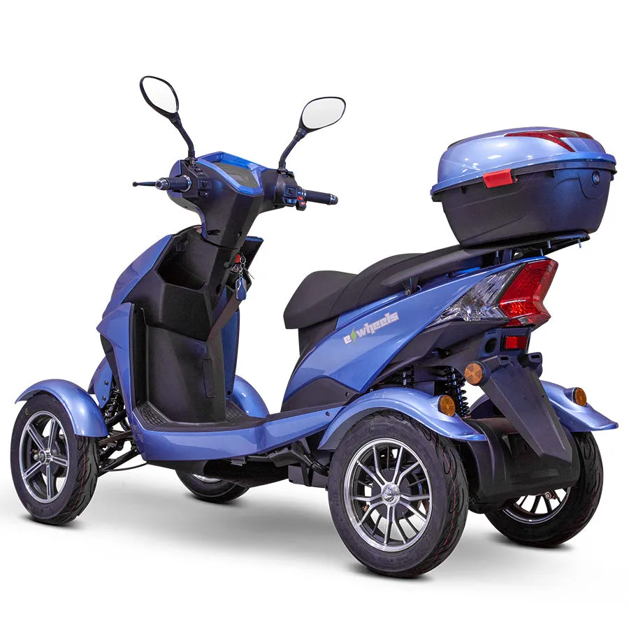 E-Wheels EW-14 Euro Style - 4-Wheel Moped Electric Mobility Scooter - Top Speed 15mph - 500W