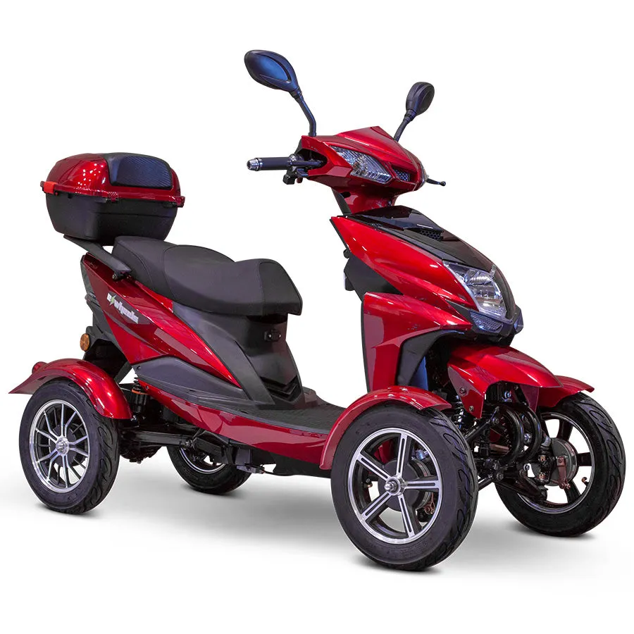 E-Wheels EW-14 Euro Style - 4-Wheel Moped Electric Mobility Scooter - Top Speed 15mph - 500W