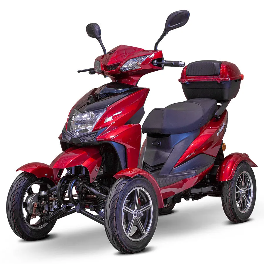 E-Wheels EW-14 Euro Style - 4-Wheel Moped Electric Mobility Scooter - Top Speed 15mph - 500W