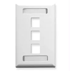 Faceplate- Id- 1-gang- 3-port- White