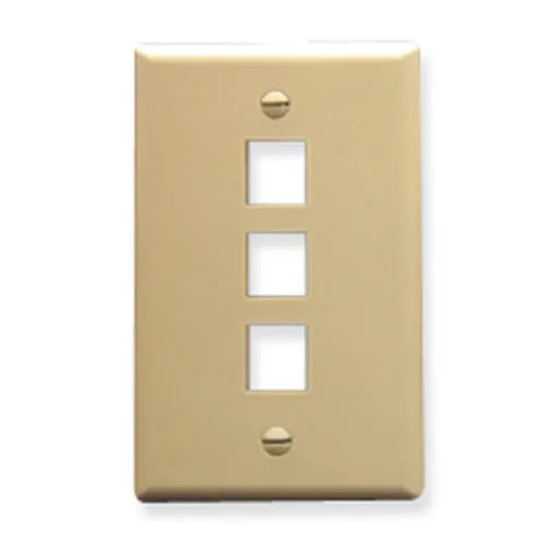 Faceplate- Oversized- 3-port- Ivory