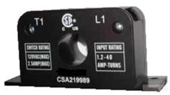 FES003 AC Current Switch, 1-40Amp Self Powered, Average RMS Sensing, 2.5Amp @ 120VAC. Trip Point is fixed at 1Amp