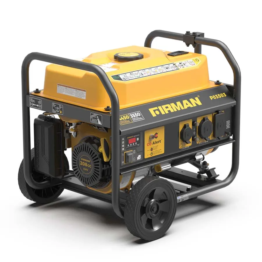 Firman P03503 Gasoline 4450W Portable Generator | Recoil Start 120V With CO Alert