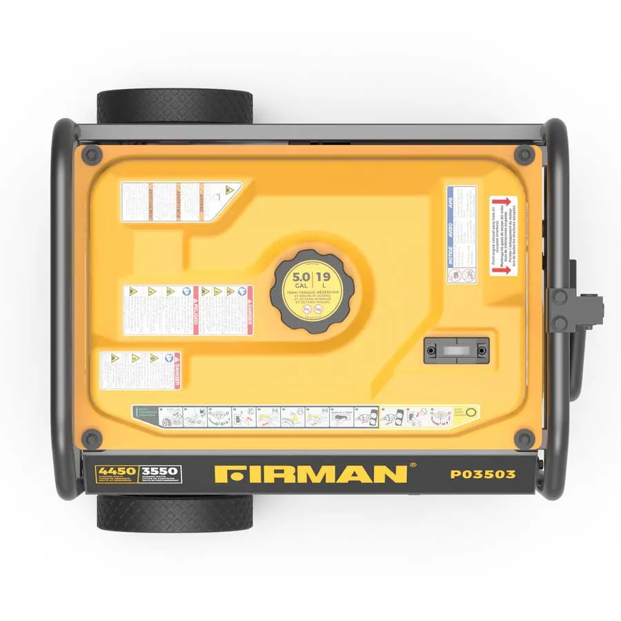 Firman P03503 Gasoline 4450W Portable Generator | Recoil Start 120V With CO Alert