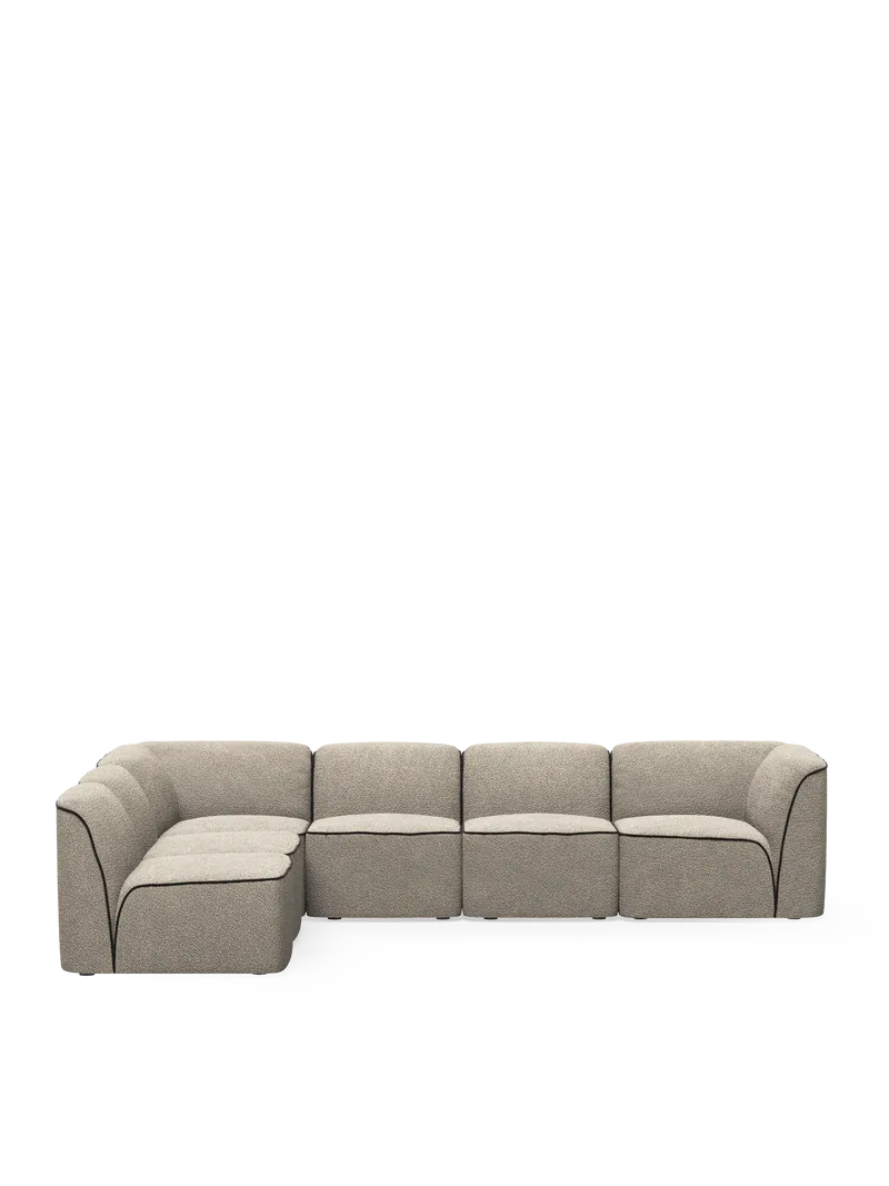 Flora Sectional 2 -  Natural Boucle