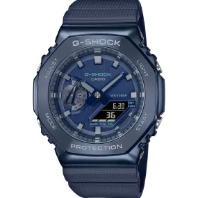 Blue Metal-Covered G-Shock GM2100N-2A CasiOak - Enhanced Title