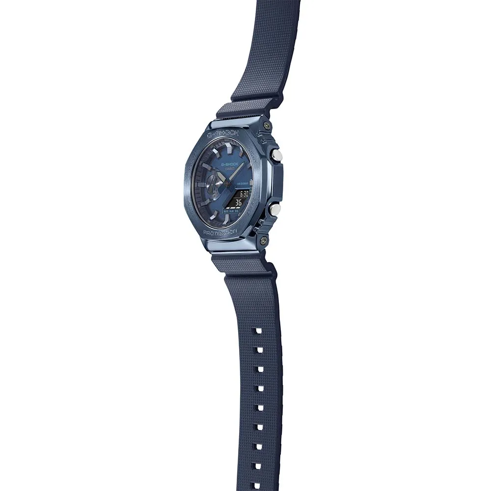 Blue Metal-Covered G-Shock GM2100N-2A CasiOak - Enhanced Title