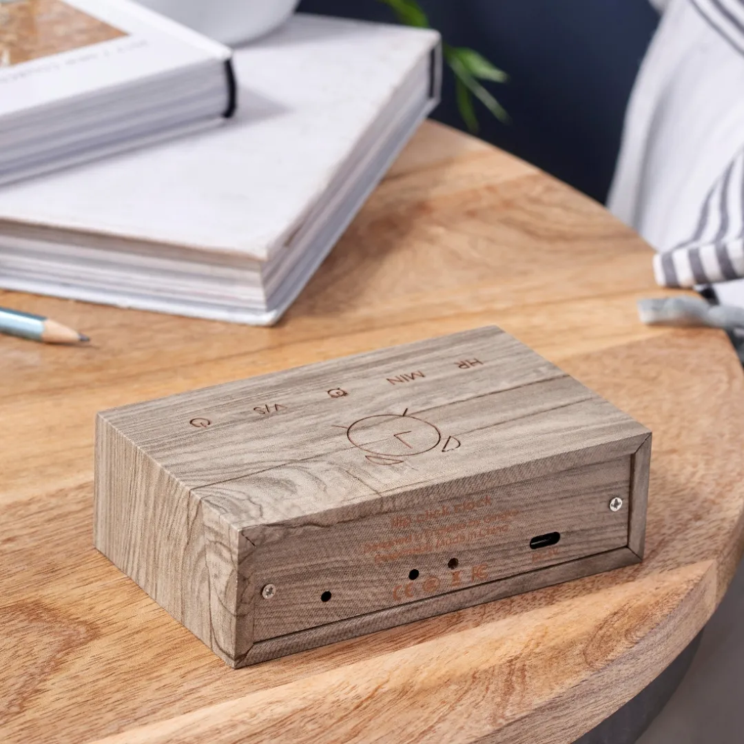 Gingko Design Flip Click Clock Ash