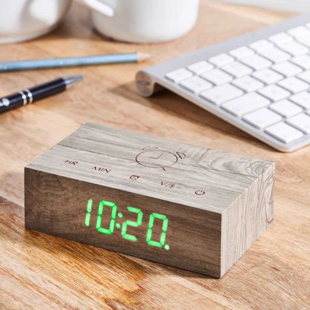 Gingko Design Flip Click Clock Ash