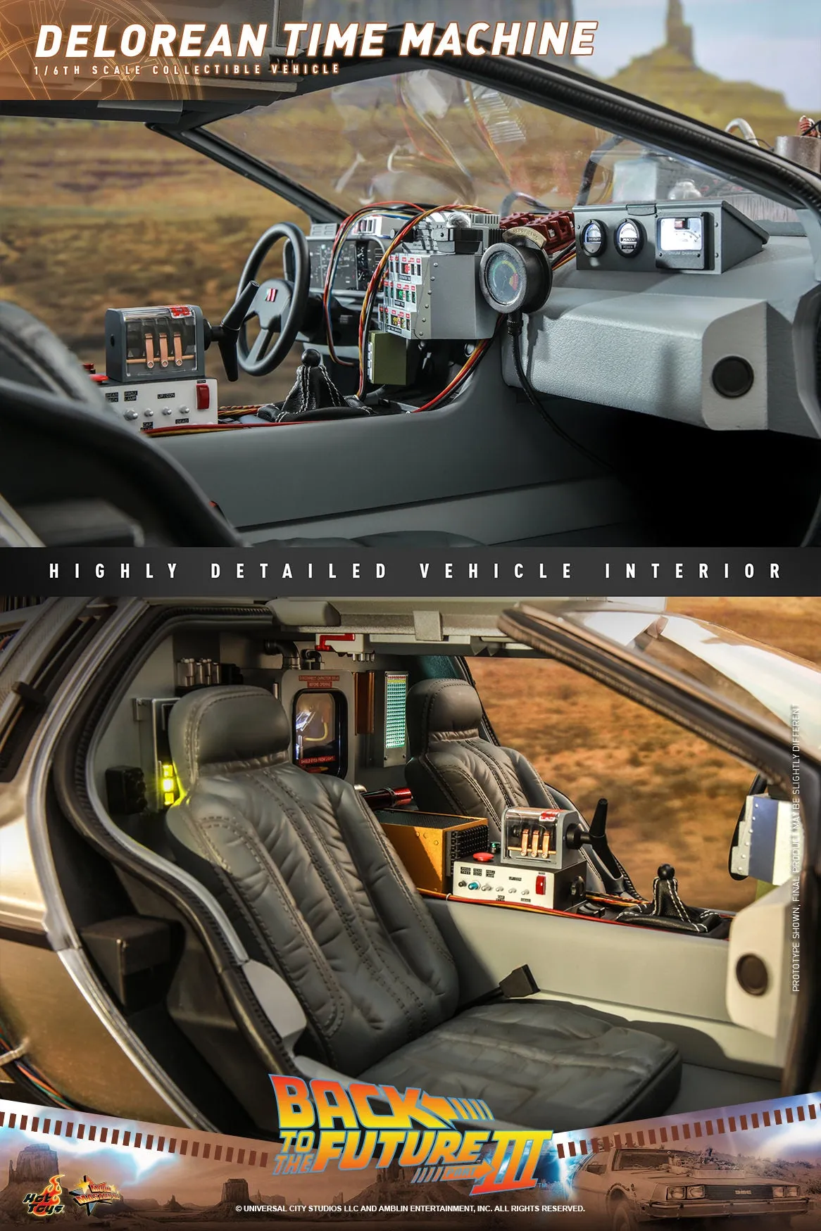 Hot Toys - Back to the Future III: DeLorean Time Machine 1/6 Scale