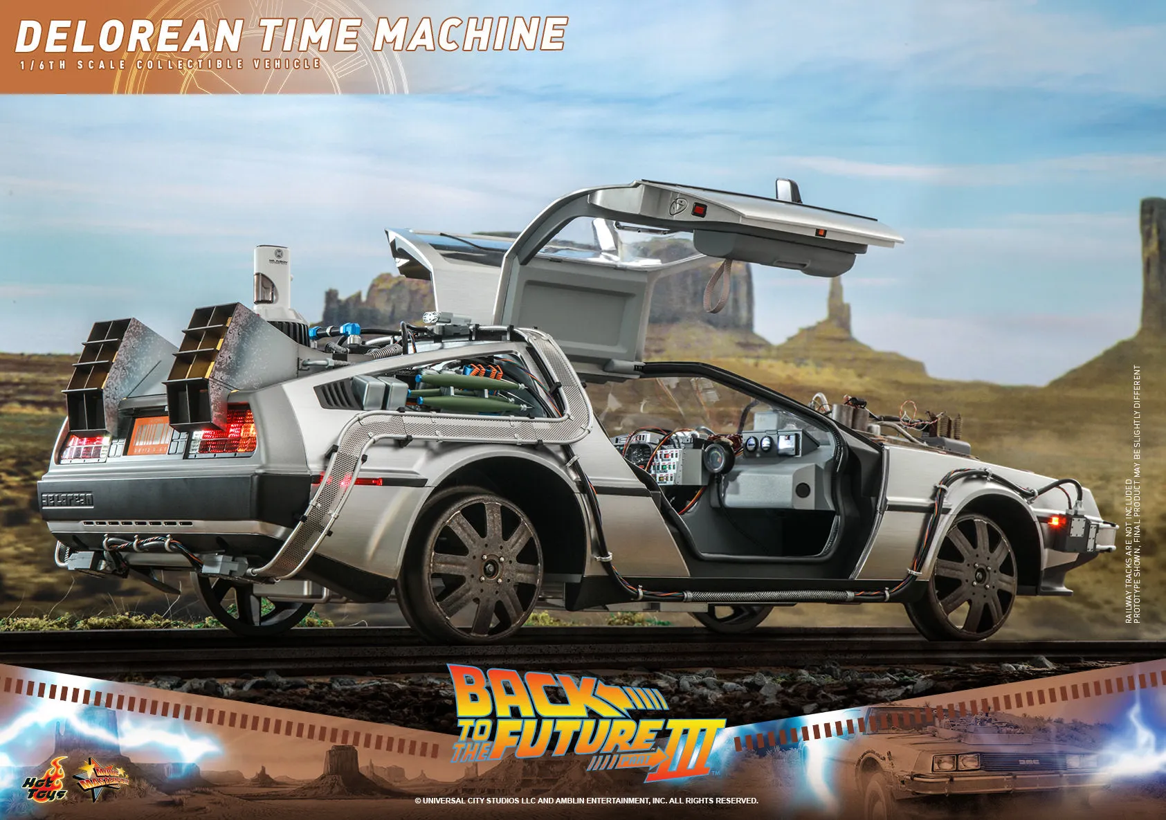 Hot Toys - Back to the Future III: DeLorean Time Machine 1/6 Scale