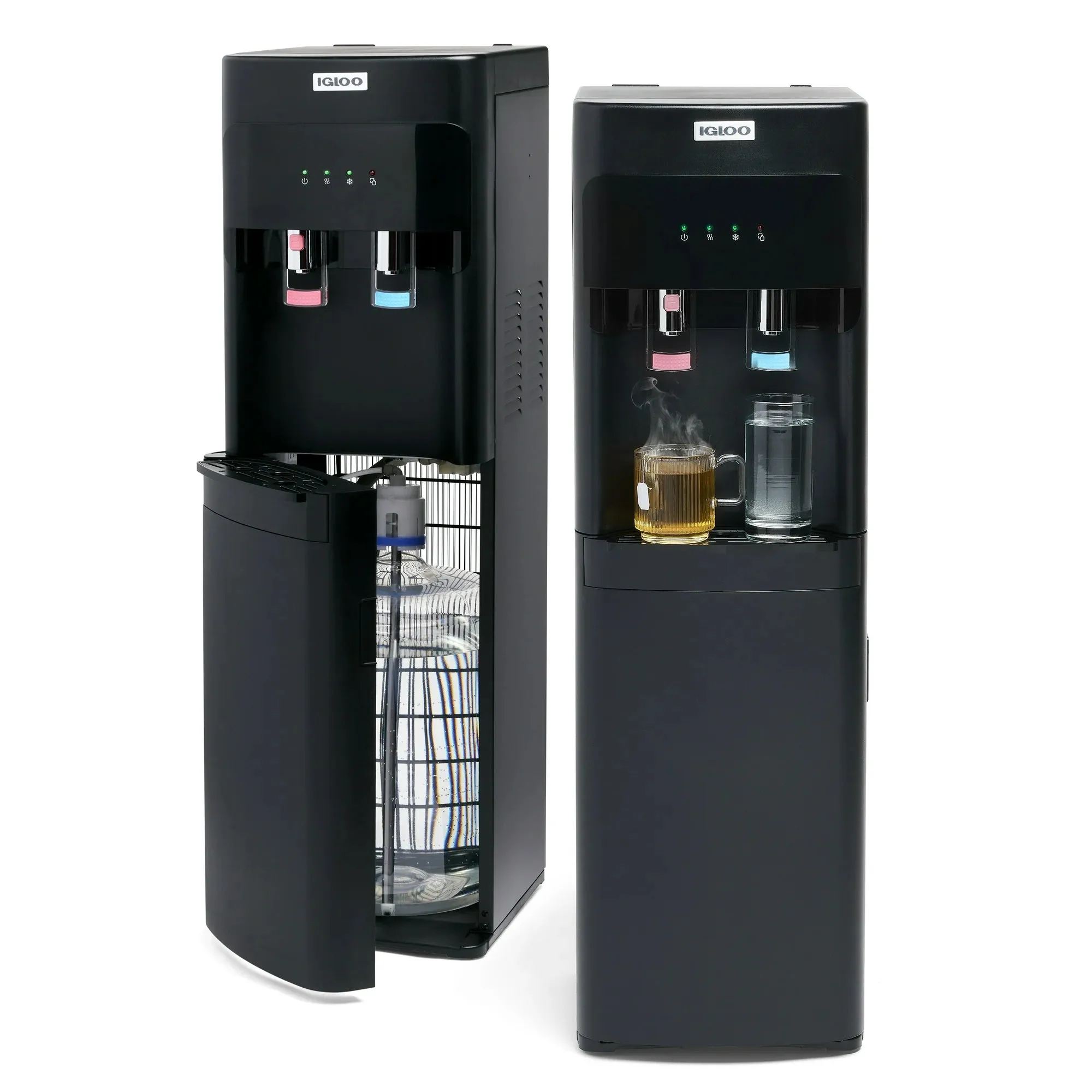 Igloo IWCBL352CHBK 3 & 5 Gallon Bottom Load Hot & Cold Water Dispenser, Black