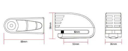 Intelligent controllable alarm disc brake lock