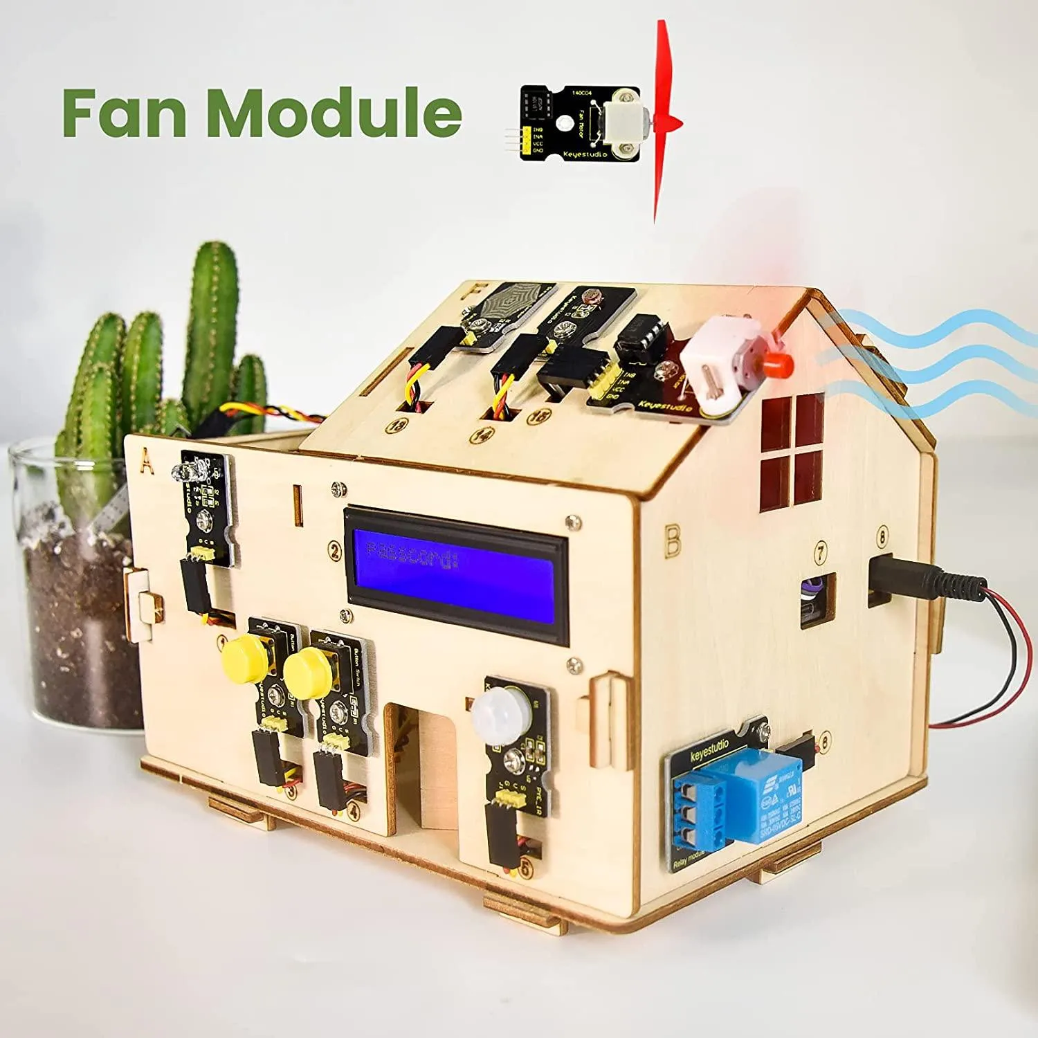 KEYESTUDIO Smart Home Starter Kit for Arduino for Uno R3, Electronics Home Automation Coding Toys