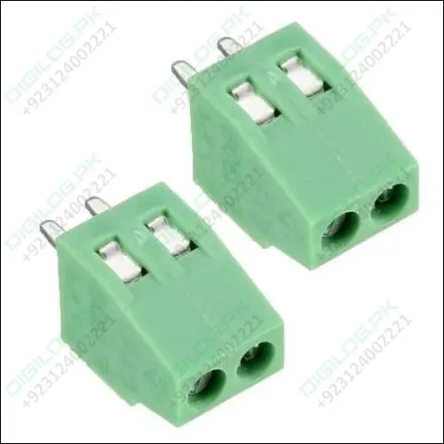 Kf 128 2p 5mm Pitch 2 Pin Pcb Screw Terminal Block Connector - Digilog Pakistan