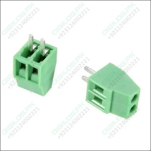 Kf 128 2p 5mm Pitch 2 Pin Pcb Screw Terminal Block Connector - Digilog Pakistan