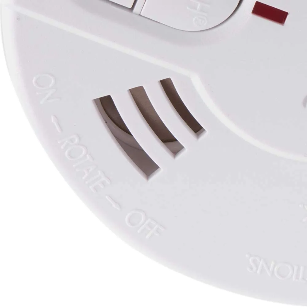Kidde 9V Battery Powered Optical Smoke Alarm with Test & Hush Button Pack of 2 - White | FSK29HDTRB