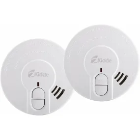 Kidde 9V Battery Powered Optical Smoke Alarm with Test & Hush Button Pack of 2 - White | FSK29HDTRB