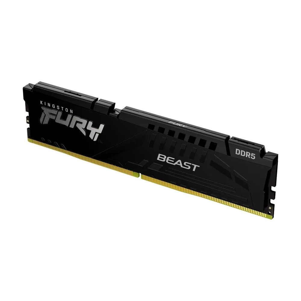 Kingston Fury Beast RAM, 16 GB DDR5 (1x16 GB), 5600 MHz, CL40, KF556C40BB-16, black