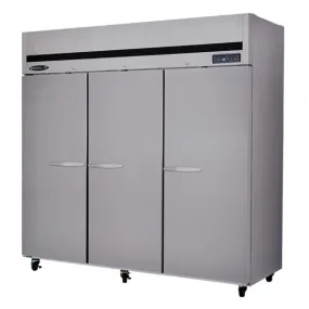 Kool-It KTSR-3 81" Solid Three Door Reach-In Refrigerator - Top Mounted