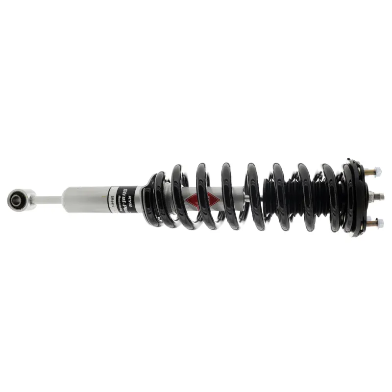 KYB Strut-Plus Twin-Tube Strut - Black Boot Included - Steel - Silver Paint - Front Left - Toyota Tundra 2007-18
