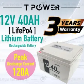 Lanplus 12V 40AH LiFePO4 Rechargeable Lithium Battery for Golf Buggy Cart Mobility Scooter