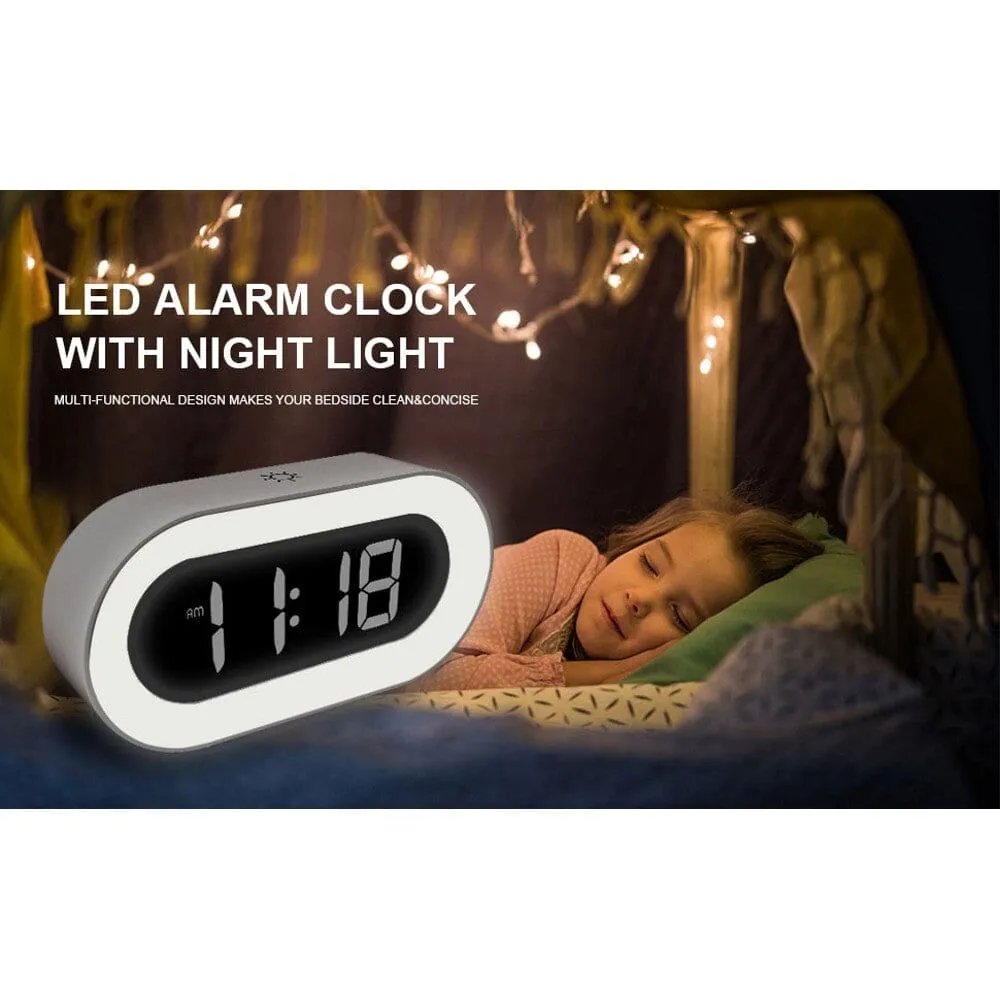 LED Digital Alarm Clock with Night Light – Dual Alarm – Dimmer – Adjustable Alarms