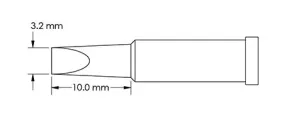 Metcal GT4-CH0032S Chisel Solder Tip, 3.2 x 10mm