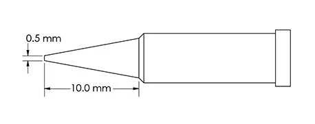 Metcal GT4-CN0005S Conical Solder Tip, 0.5 x 10mm