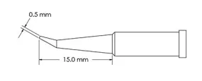 Metcal GT4-CN1505R Bent Conical Reach Solder Tip, 0.5 x 15mm