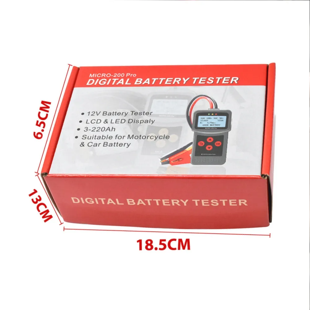 Micro-200 Pro Car Battery Tester 12V 3-220ah Battery Analyzer