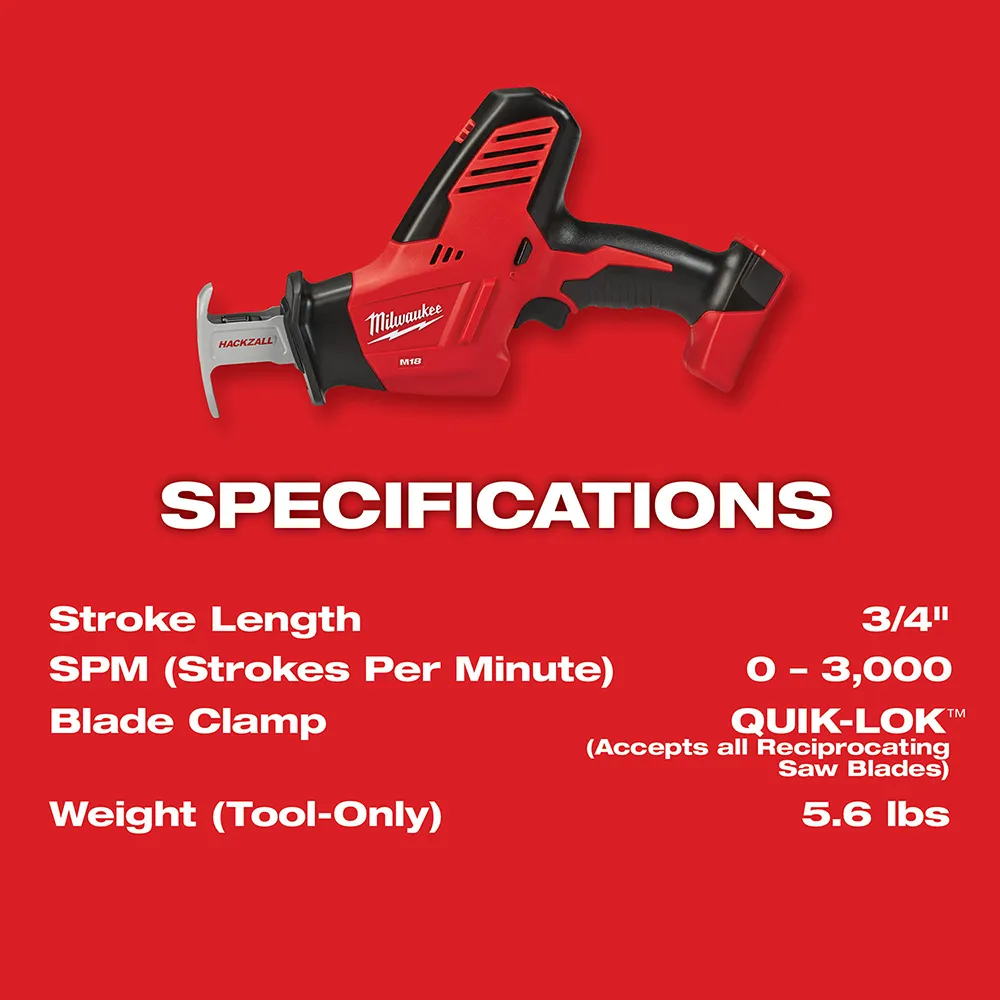 Milwaukee M18 Hackzall‚® 13" Reciprocating Saw