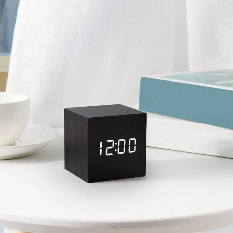 Modern Wooden Alarm Clock