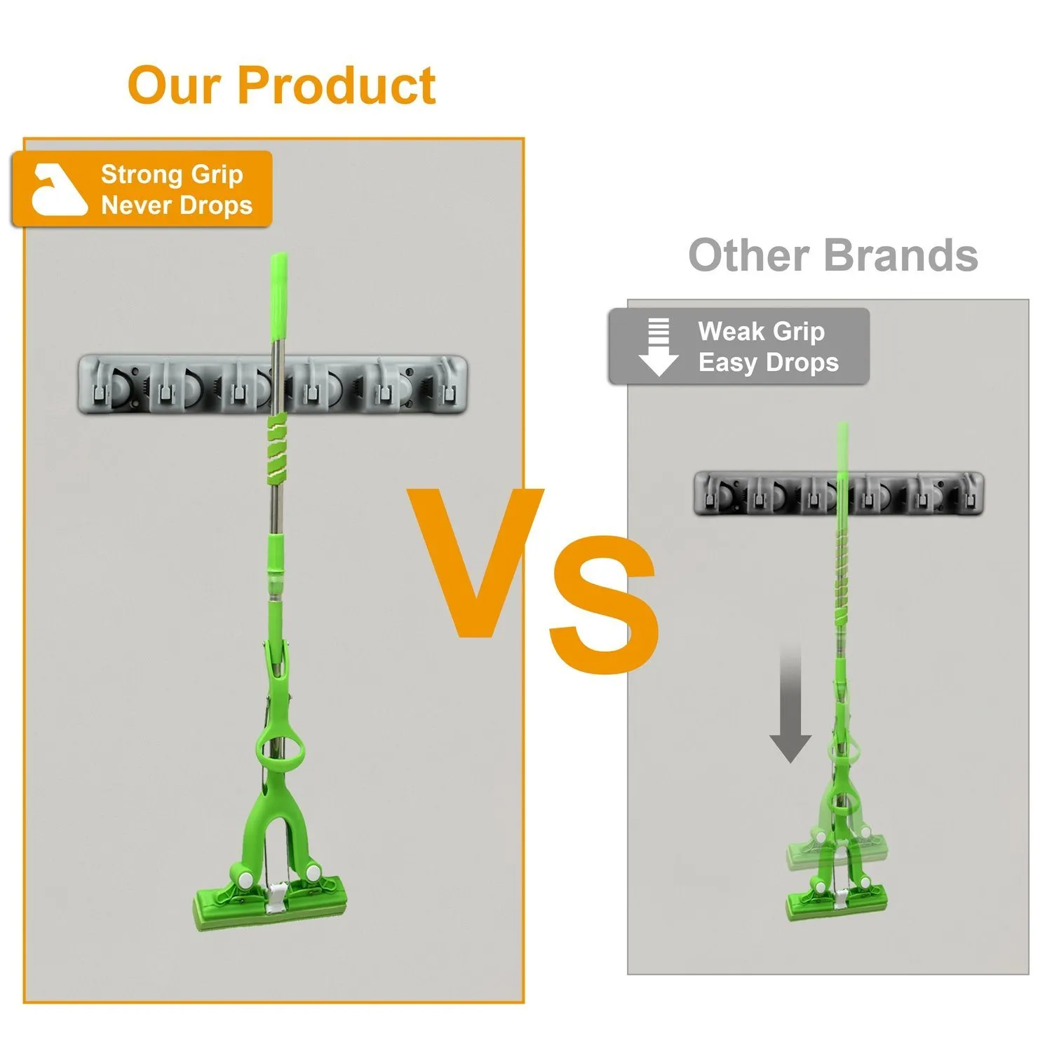 Mop Holder Wall Mount Organizer