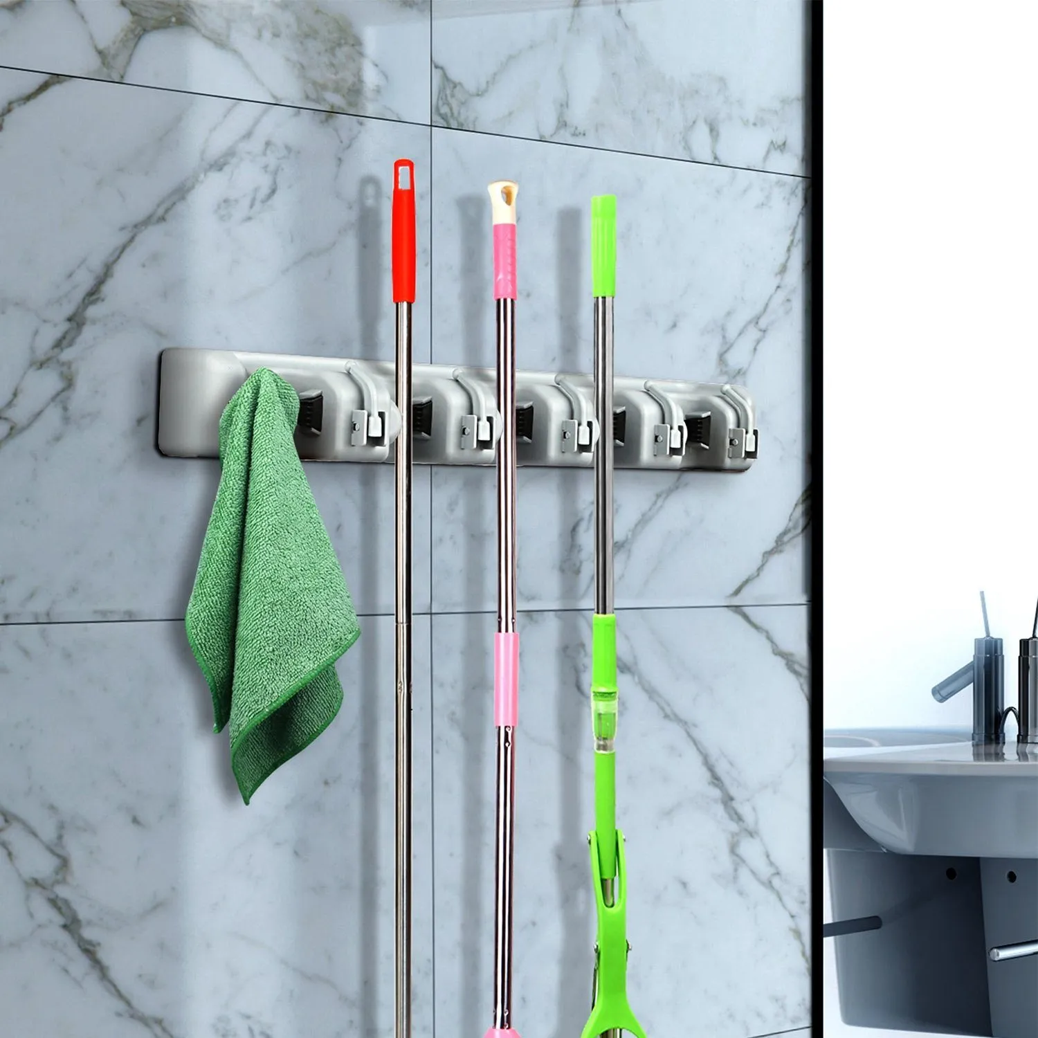 Mop Holder Wall Mount Organizer